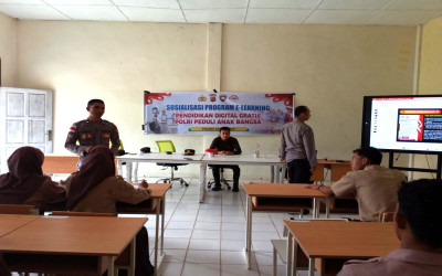 Sosialisasi Program E-Learning Pendidikan Digital Gratis “POLRI Peduli Anak Bangsa” di SMA Negeri 1 Meureubo